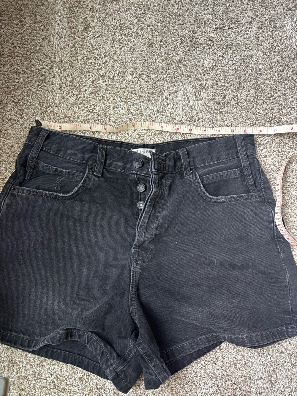 We The Free Tippi Denim Shorts - Black Wash